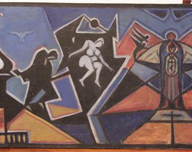 Советская живопись  Дева просит...ангелы поют...отпевание художник Абрамов Рудольф Фелорович